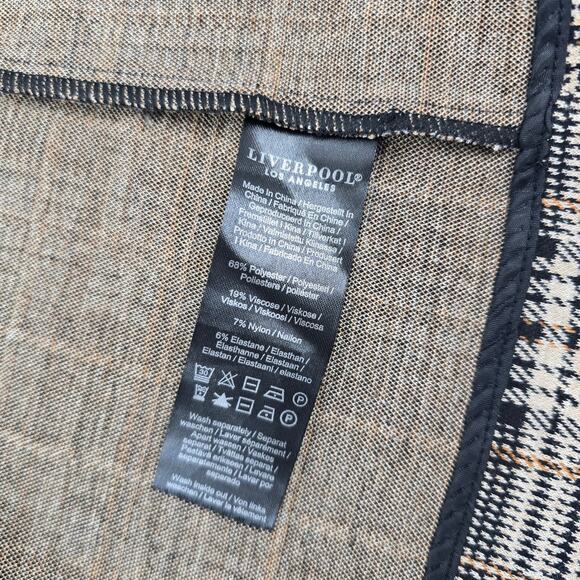 Liverpool Los Angeles Boyfriend Blazer – Tan/Black Glen Plaid - Picture 7 of 9